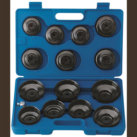 Draper 40105 Oil Filter Cup Socket Set 3/8" Sq. Dr. 15 Piece Draper