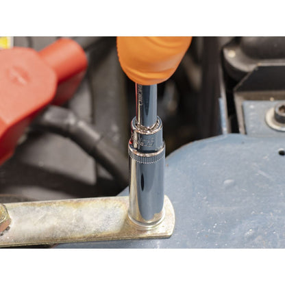 Sealey SP1410D WallDrive® Socket 10mm Deep 1/4"Sq Drive Fully Polished Sealey