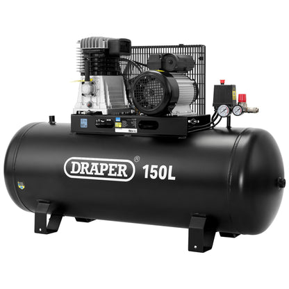 Draper 55304 150L Belt-Driven Air Compressor without wheels 2.2kW/3hp&nbsp; Draper