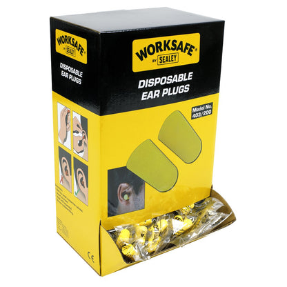 Sealey 403/200 Ear Plugs Disposable - 200 Pairs Sealey