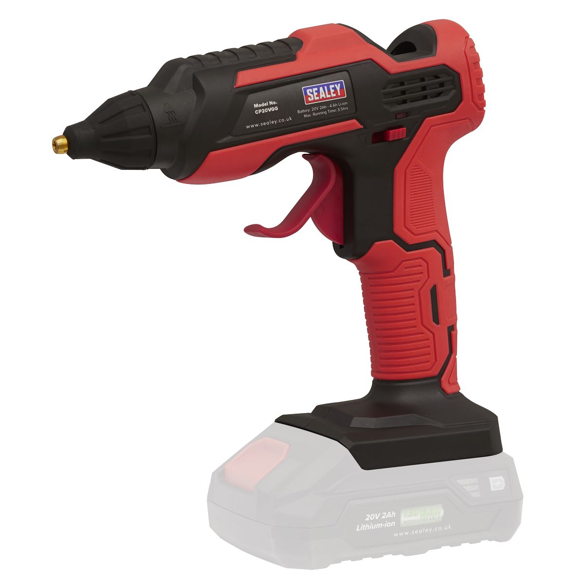 Sealey CP20VGGKIT Cordless Glue Gun Kit 20V 2Ah SV20 Series - 2 Batteries Sealey