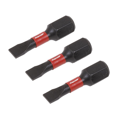 Sealey AK8201 Slotted 4.5mm Impact Power Tool Bits 25mm - 3pc Sealey