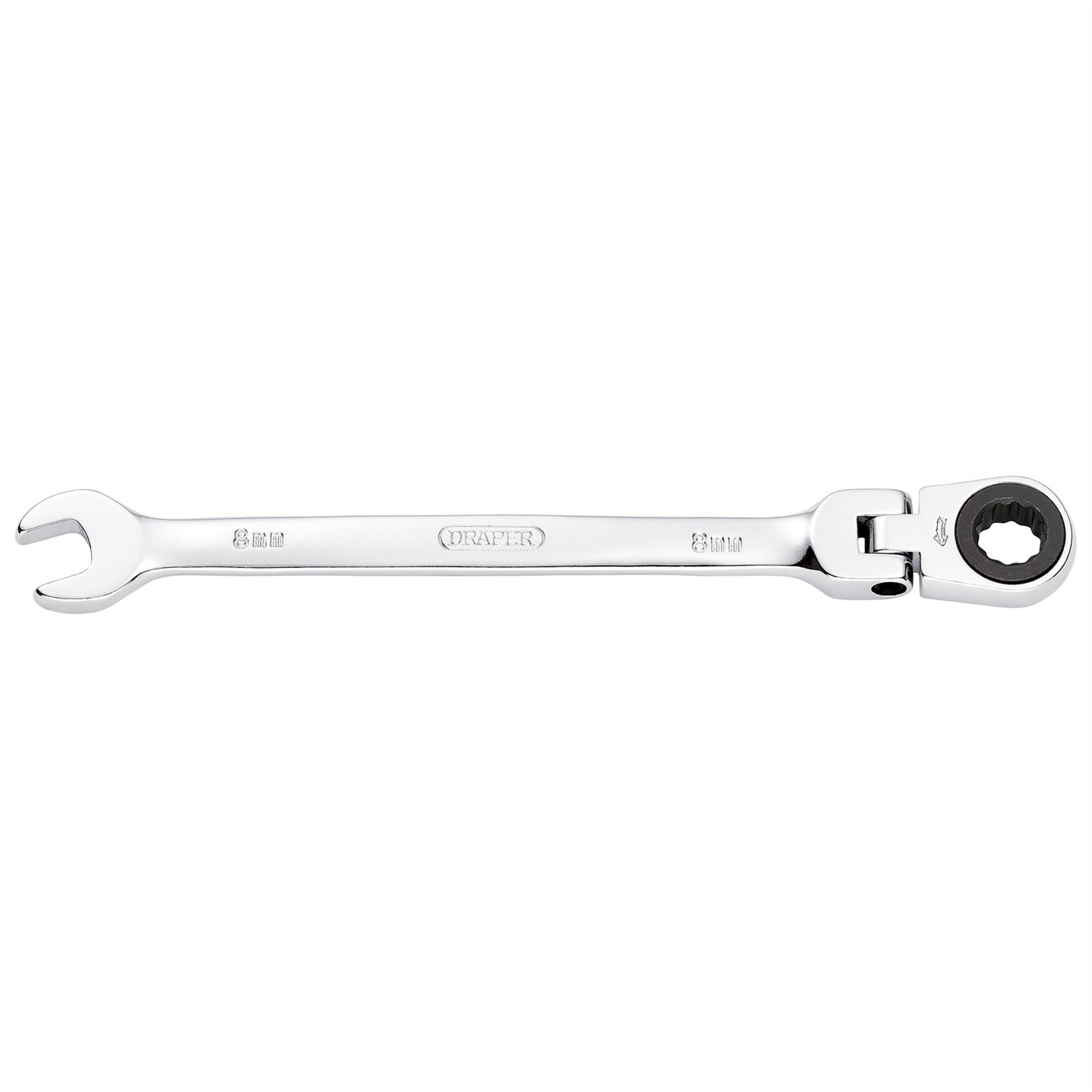 Draper 52009 HI-TORQ® Metric Flexible Head Ratcheting Combination Spanner 8mm Draper