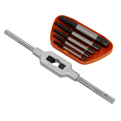 Sealey AK721 Screw Extractor Set with Wrench 6pc Helix Type Sealey