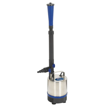 Sealey WPP3600S Submersible Pond Pump Stainless Steel 3600L/hr 230V Sealey