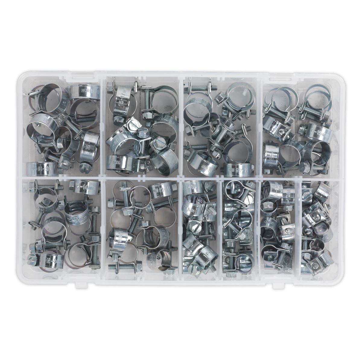 Sealey AB042MH Mini Hose Clip Assortment 100pc Sealey