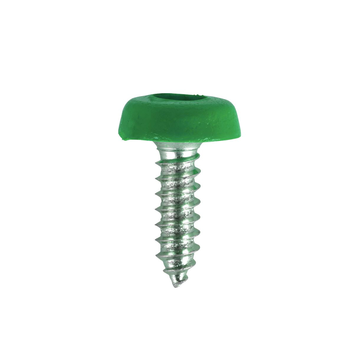 Sealey PTNPG Green Numberplate Screws 4.8 x 18mm - Pack of 50 Sealey