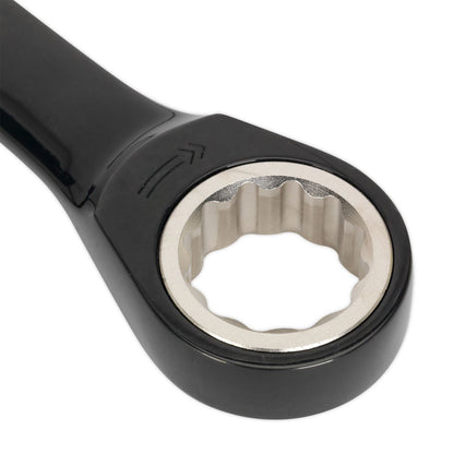 Sealey AK7978 Combination Ratchet Spanner Set 7pc Premier Black Metric Sealey