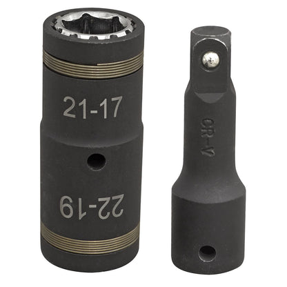 Sealey SX1821 4-in-1 1/2"Sq Drive Impact Socket Set 2pc Sealey