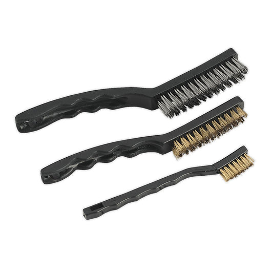 Sealey AK9801 Wire Brush Set Auto Engineer's 3pc Sealey