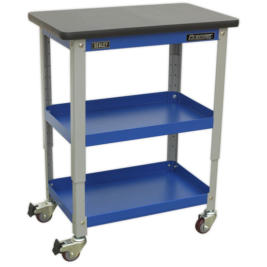 Sealey API2103 Industrial 3-Level Workshop Trolley Sealey