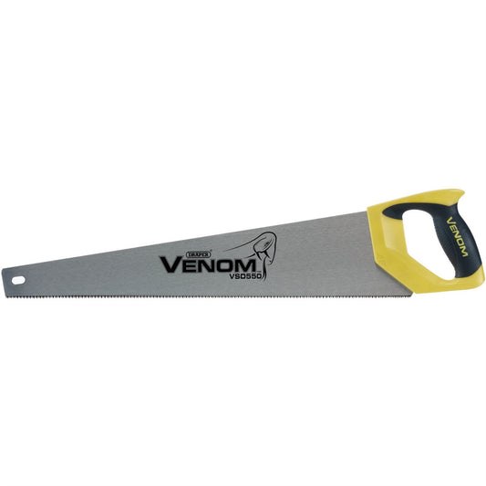 Draper 82197 Venom® Second Fix Double Ground Handsaw 550mm 11tpi/12ppi Draper