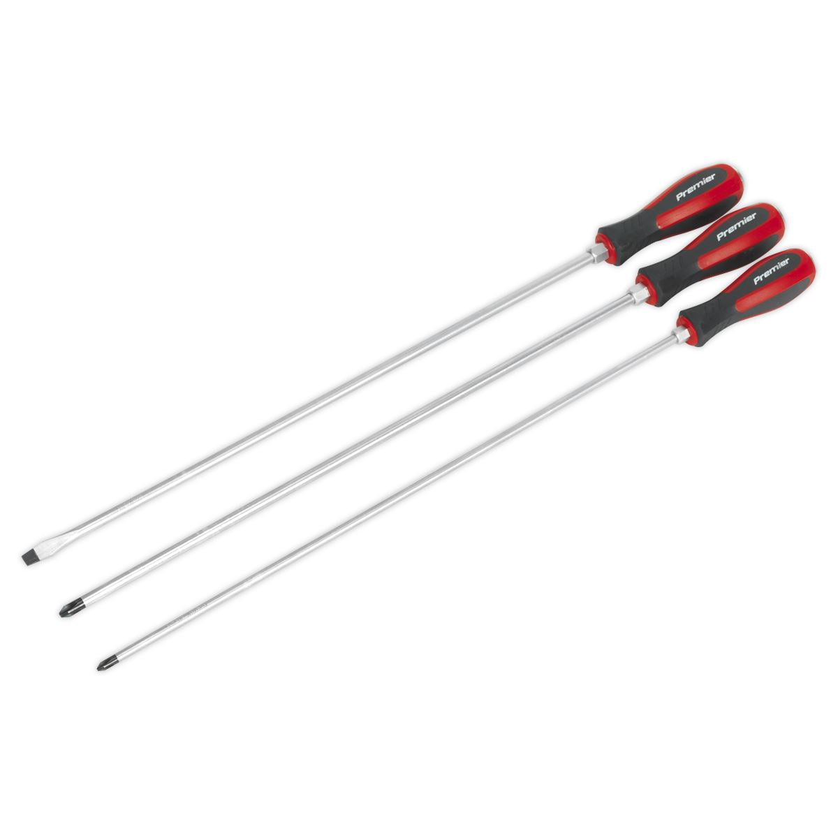 Sealey AK4935 Screwdriver Set 3pc Hammer-Thru 450mm Sealey