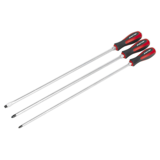 Sealey AK4935 Screwdriver Set 3pc Hammer-Thru 450mm Sealey