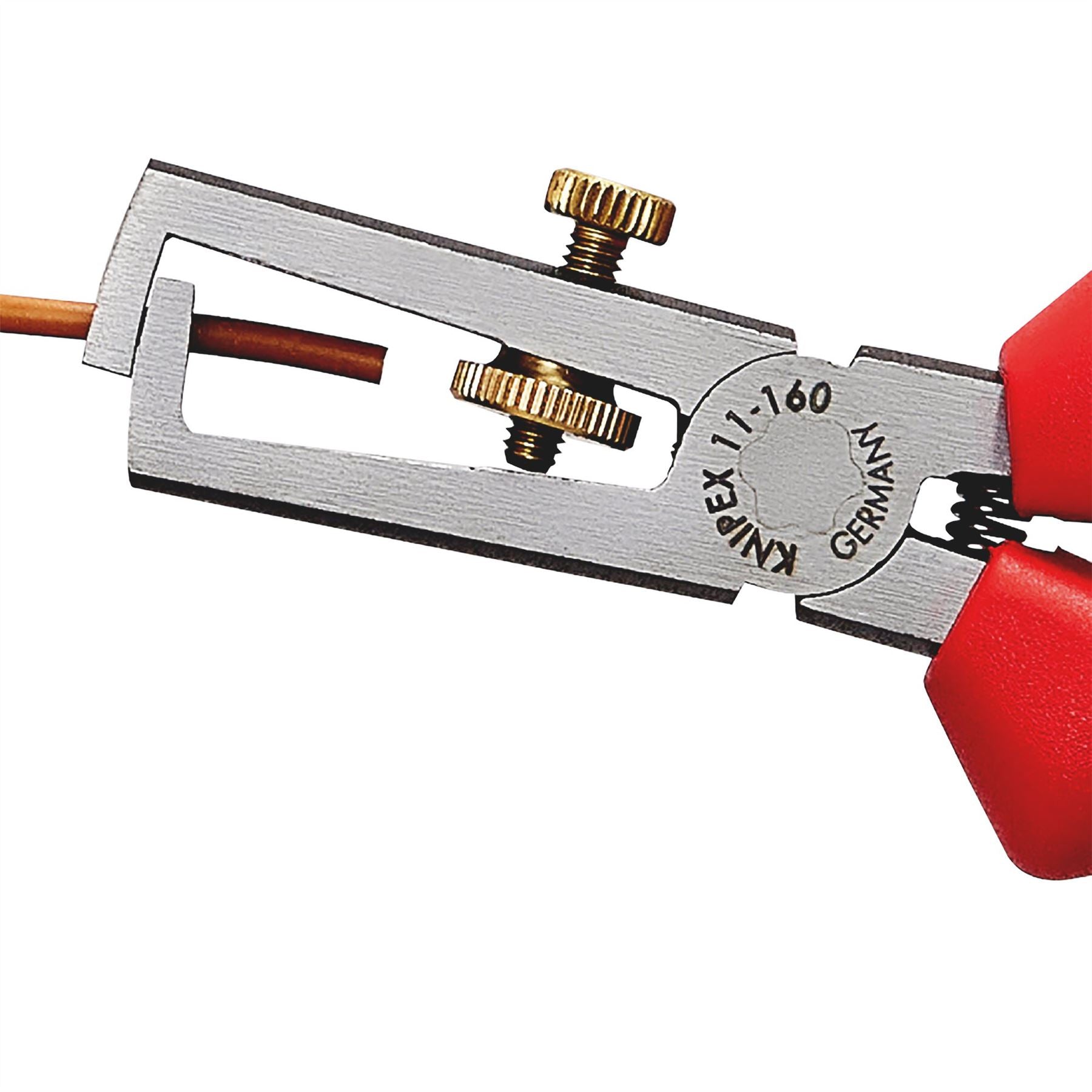 Knipex 12298 11 01 160 Insulation Stripper with opening spring universal plastic coated black atramentized 160mm Knipex