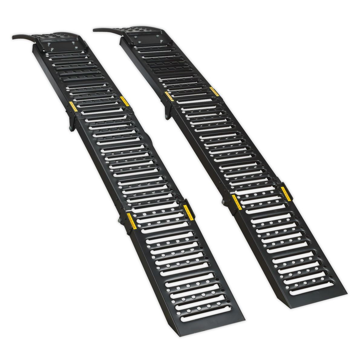 Sealey FCR500 Steel Folding Loading Ramps 500kg Capacity - Pair Sealey