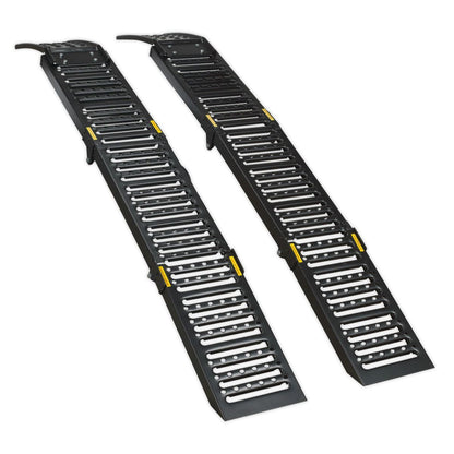 Sealey FCR500 Steel Folding Loading Ramps 500kg Capacity - Pair Sealey