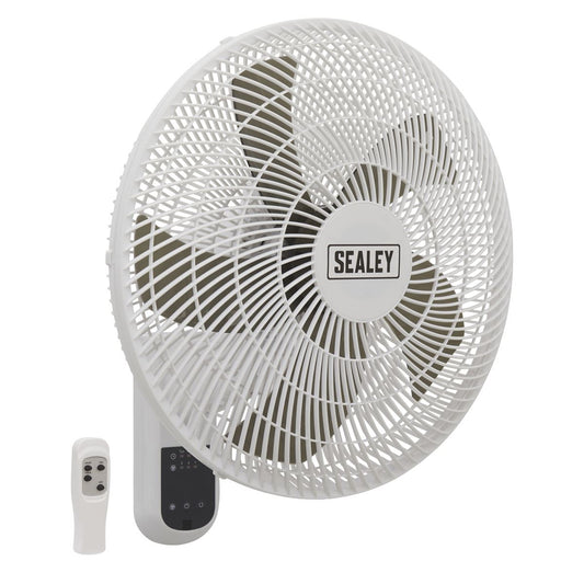 Sealey SWF16WR Wall Fan 3-Speed 16" with Remote Control 230V Sealey