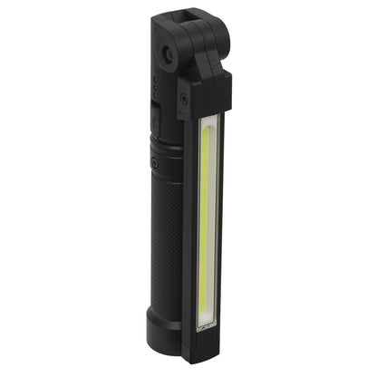 Sealey LED02G Rechargeable Aluminium Folding Pocket Light 2 COB & 1 SMD LED Sealey