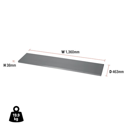 Draper 33172 BUNKER® Modular Stainless Steel Worktop 1360mm Draper
