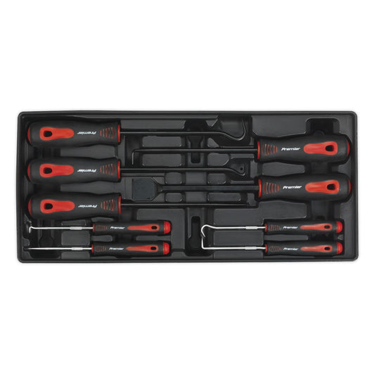 Sealey TBT23 Tool Tray with Scraper & Hook Set 9pc Sealey