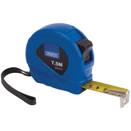 Draper 75882 Measuring Tape 7.5m/25ft x 25mm Blue Draper