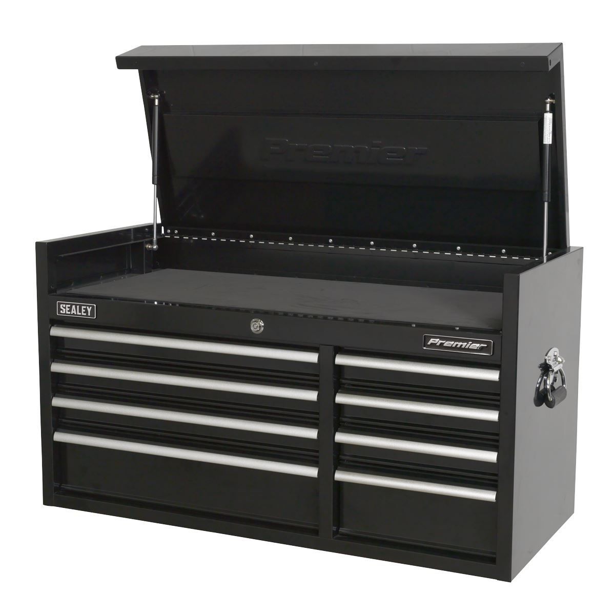 Sealey PTB104008 Topchest 8 Drawer 1040mm Extra-Wide Heavy-Duty Black Sealey