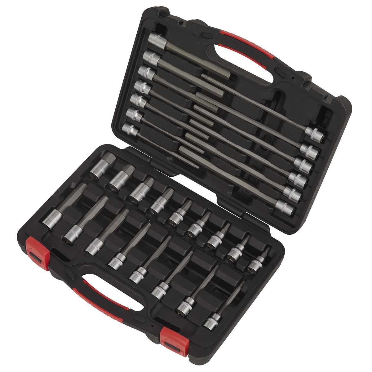 Sealey AK89000 Hex Socket Bit Set 30pc 3/8"Sq Drive - Premier Platinum Sealey