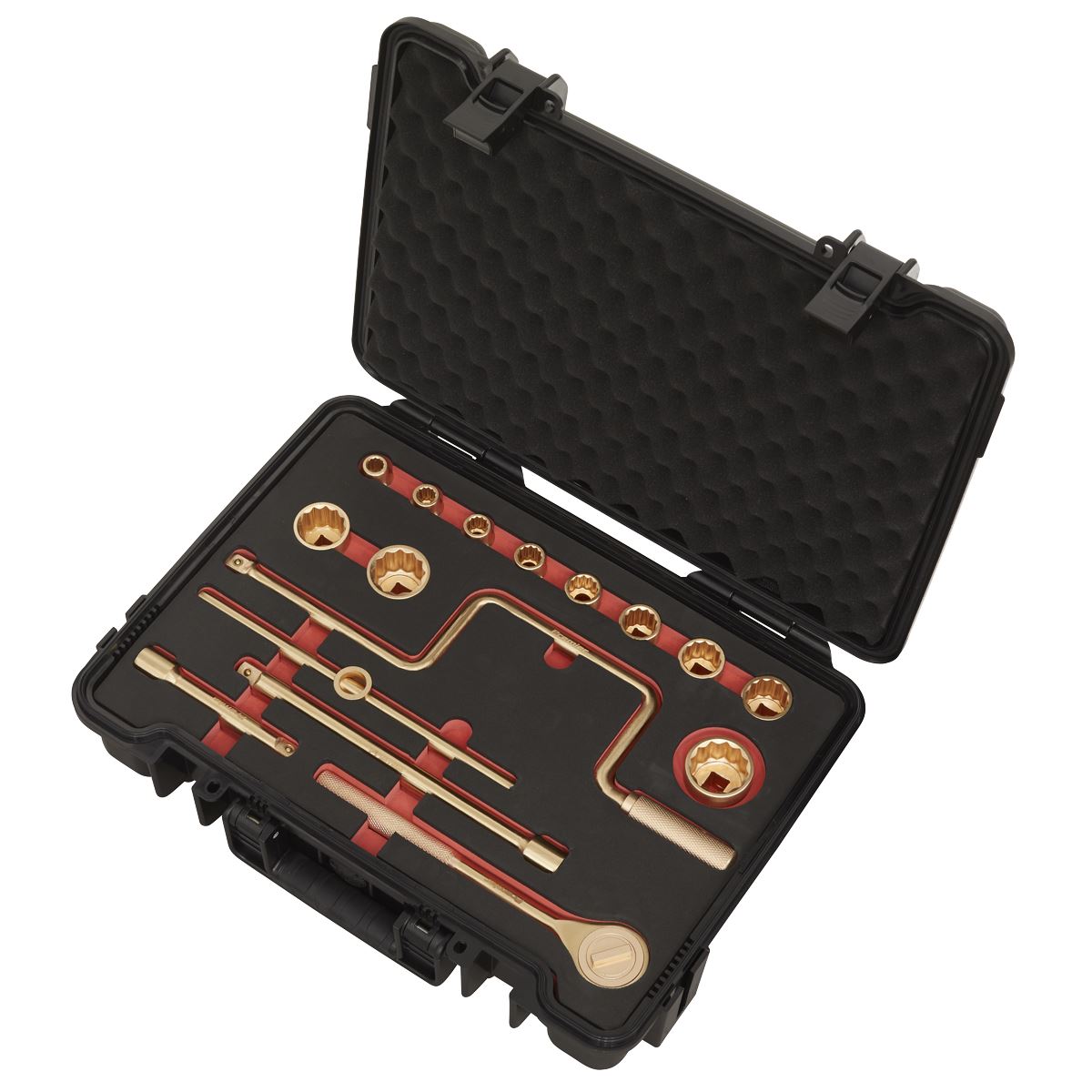 Sealey NS124 Socket Set 17pc 1/2"Sq Drive - Non-Sparking Sealey