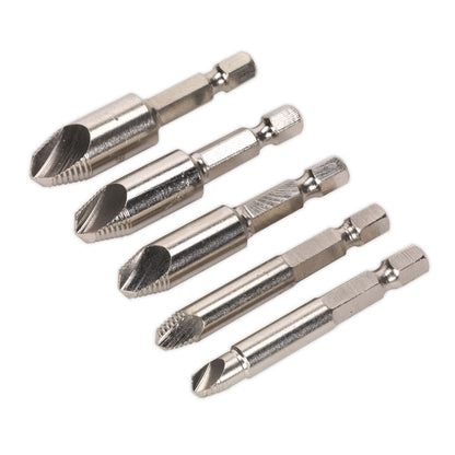 Sealey AK7228 HSS Screw Extractor Set 5pc Sealey