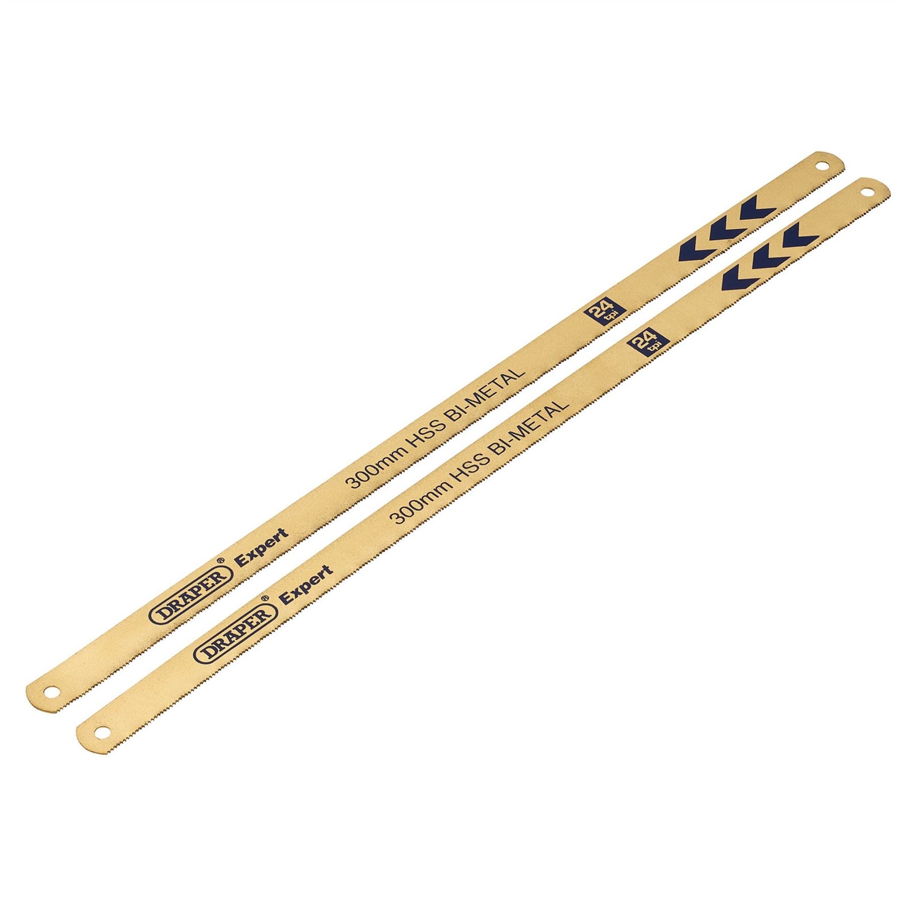 Draper 19345 Expert Bi-Metal Hacksaw Blades 300mm 24tpi Pack of 2 Draper