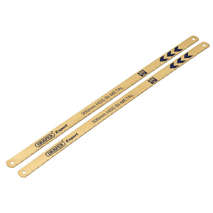 Draper 19345 Expert Bi-Metal Hacksaw Blades 300mm 24tpi Pack of 2 Draper