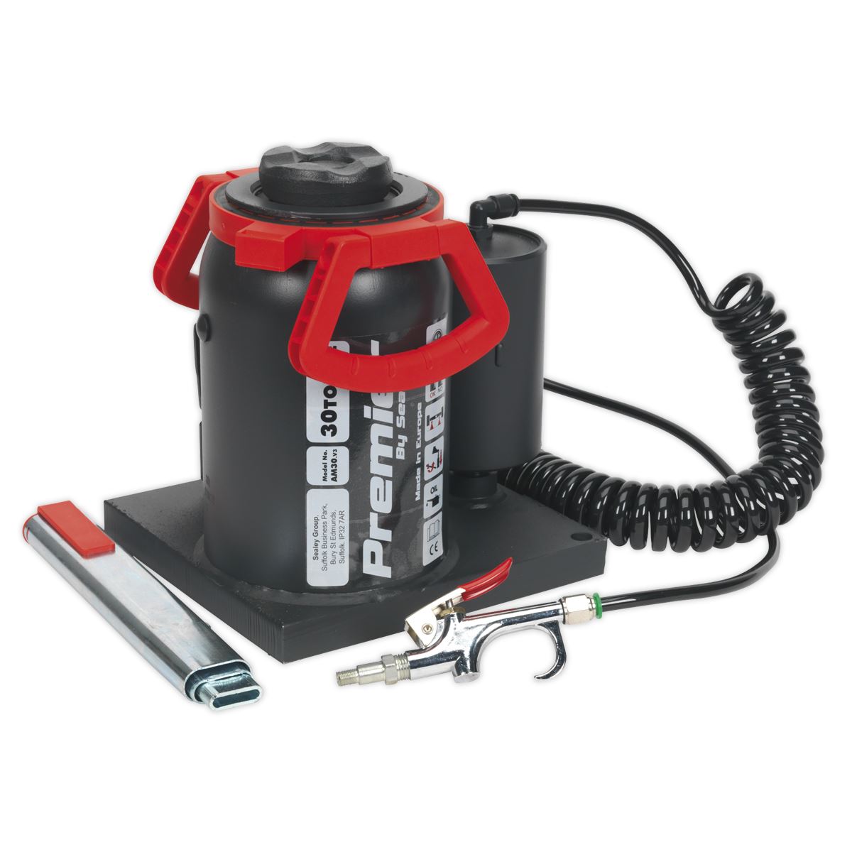 Sealey AM30 Premier Manual/Air Hydraulic Bottle Jack 30 Tonne Sealey