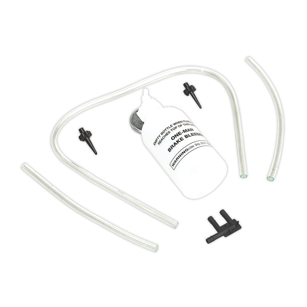 Sealey VS0201 Brake Bleeder Set with Container Sealey