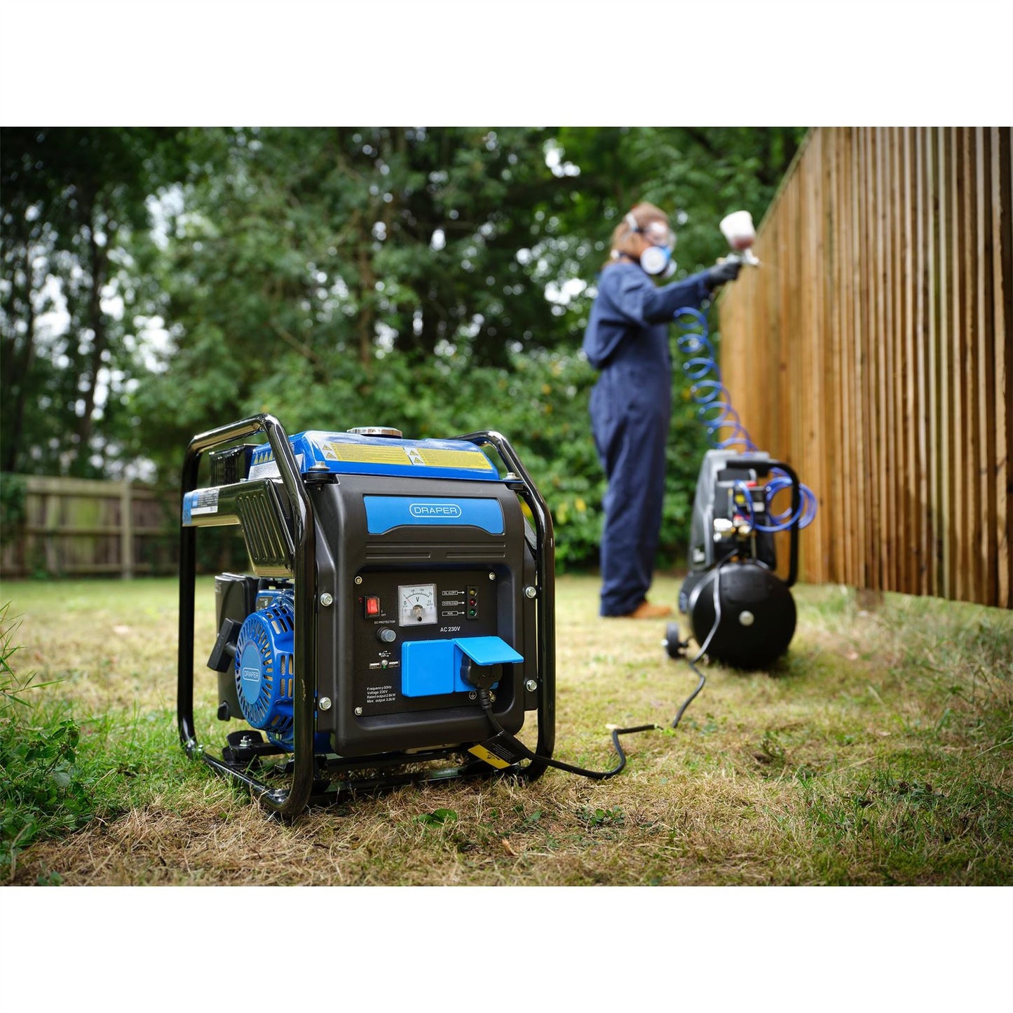 Draper 95204 Petrol Open Frame Inverter Generator 2800W Draper