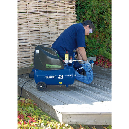 Draper 24978 24L Oil-Free Direct Drive Air Compressor 1.1kW/1.5hp Draper