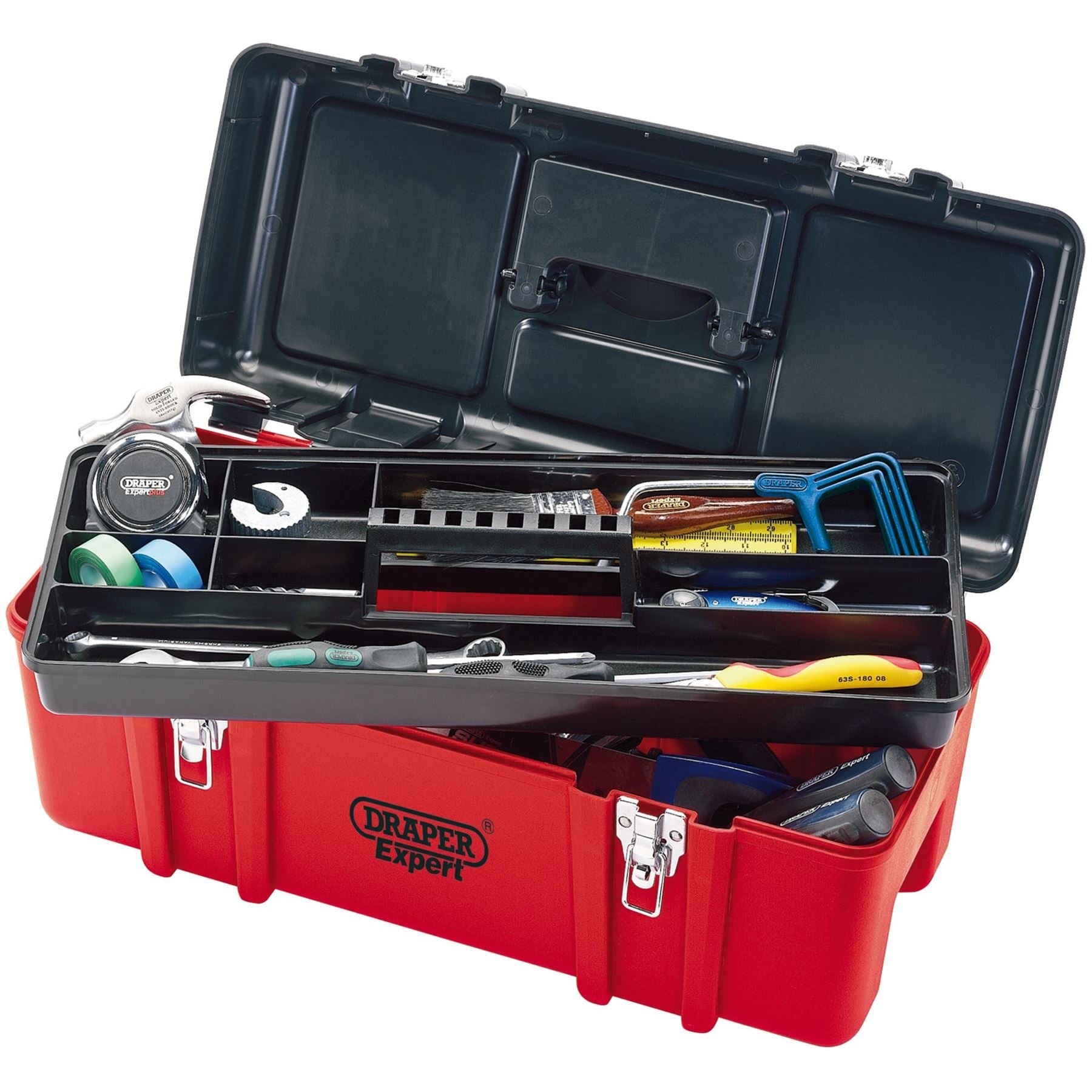 Draper 27732 Expert Plastic Tool Box with Tote Tray 580mm Draper