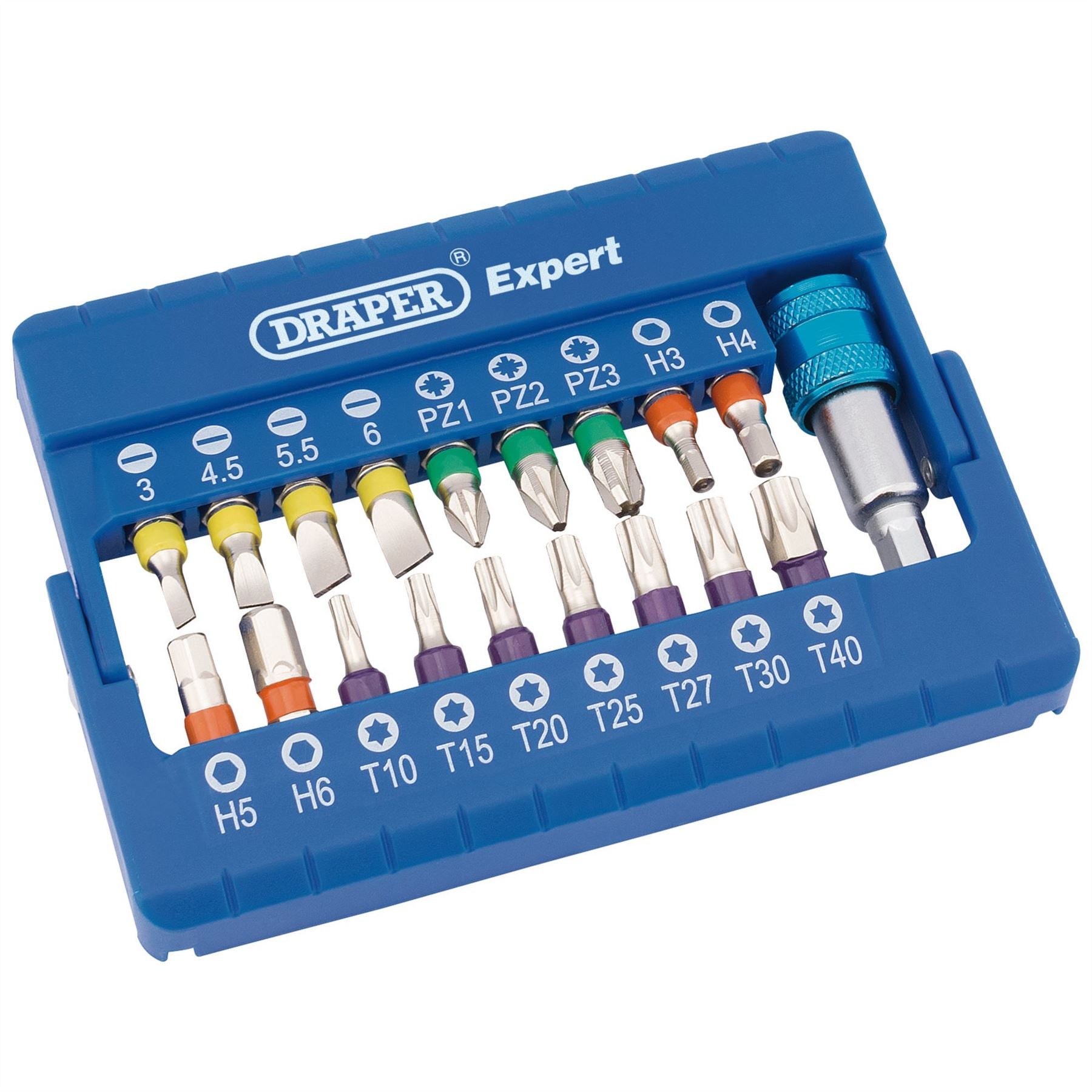 Draper 82402 Coloured Screwdriver Bit Set 19 Piece Draper