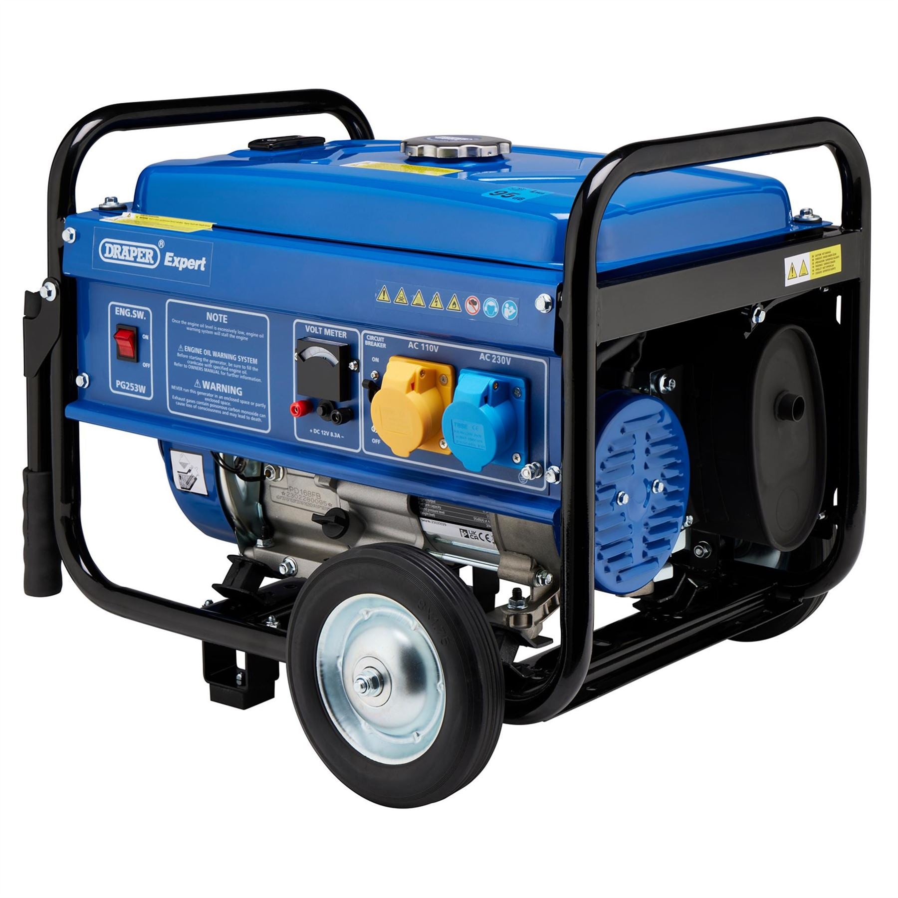 Draper 16066 Expert Petrol Generator with Wheels 2000W Draper