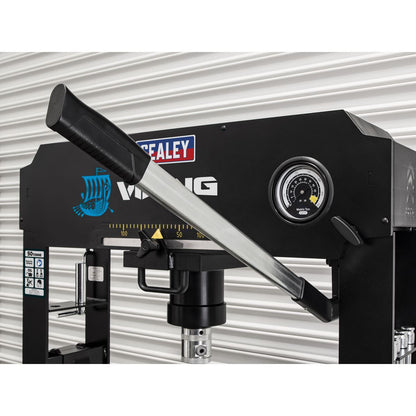 Sealey PPF501S Viking Floor Type Air/Hydraulic Press with Sliding Ram & Foot Pedal 50 Tonne Sealey
