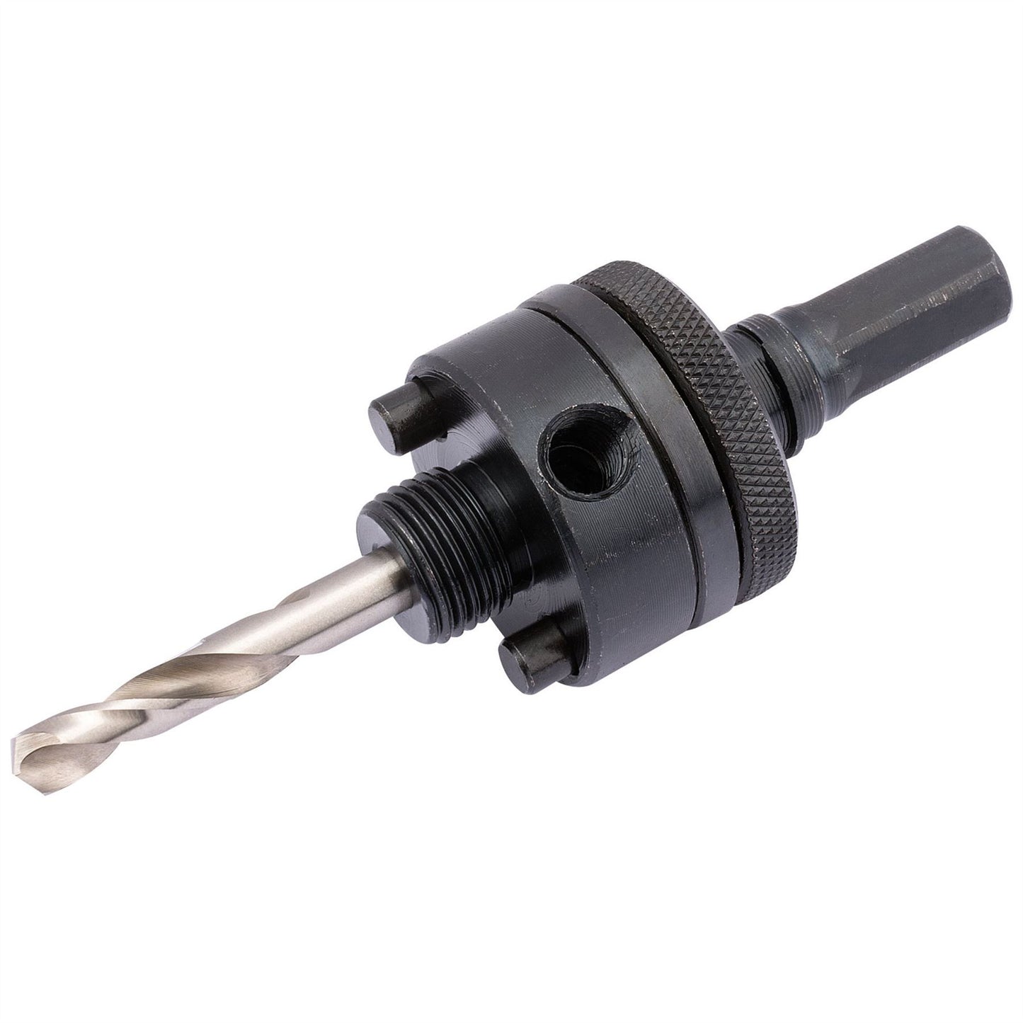Draper 52983 Locking Hex. Shank Holesaw Arbor with HSS Pilot Drill for Holesaws 32 - 210mm 7/16" Thread Draper