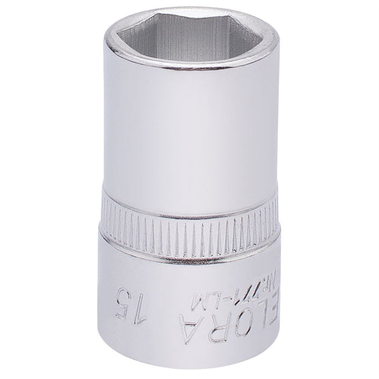 Elora 15304 Hexagon Socket 1/2" Sq. Dr. 15mm Elora