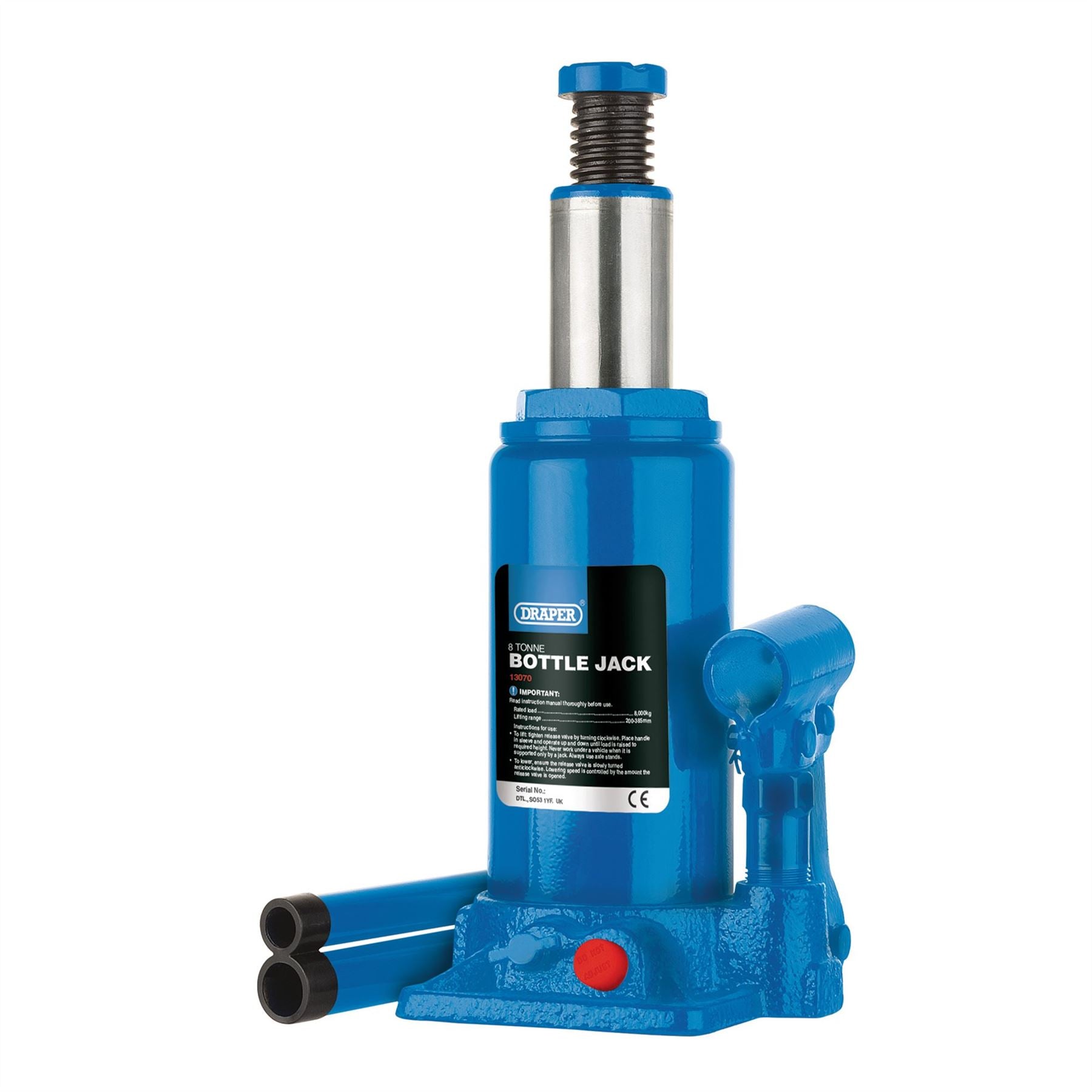 Draper 13070 Hydraulic Bottle Jack 8 Tonne Draper