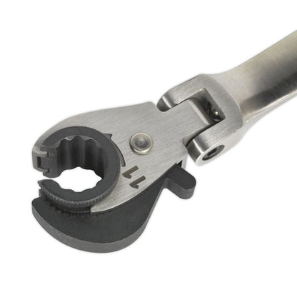 Sealey VS0347 Brake Pipe Spanner Ratcheting 10 x 11mm Sealey
