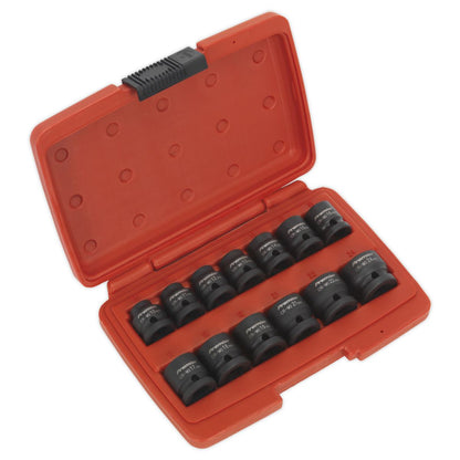 Sealey AK5613LP Impact Socket Set 13pc 1/2"Sq Drive Low Profile Metric Sealey