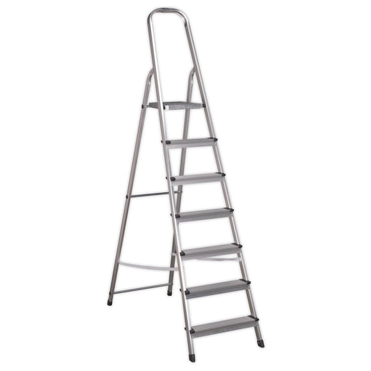 Sealey ASL7 Aluminium Step Ladder 7-Tread EN 131 Sealey