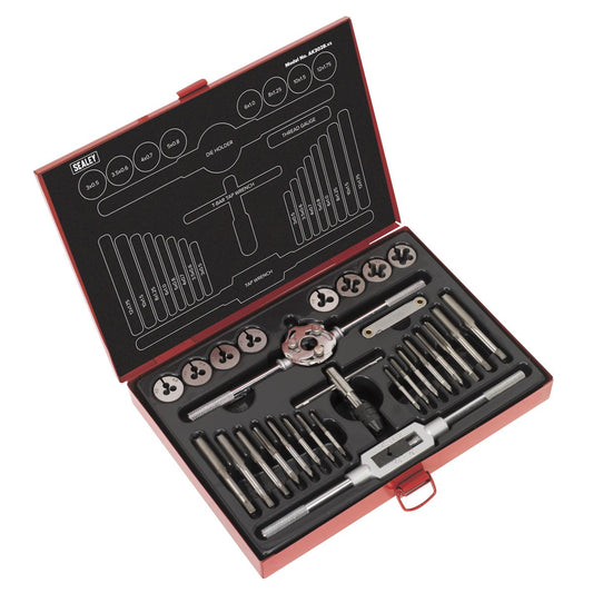 Sealey AK3028 Tap & Die Set 28pc Split Dies Metric Sealey