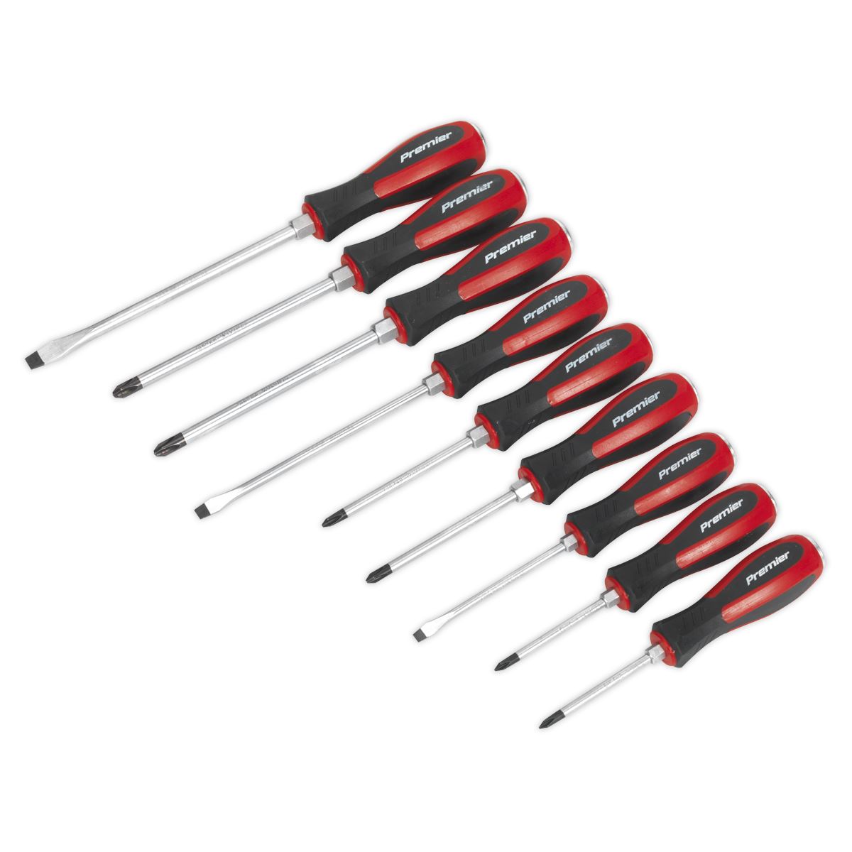 Sealey AK4934 Screwdriver Set 9pc Hammer-Thru Sealey