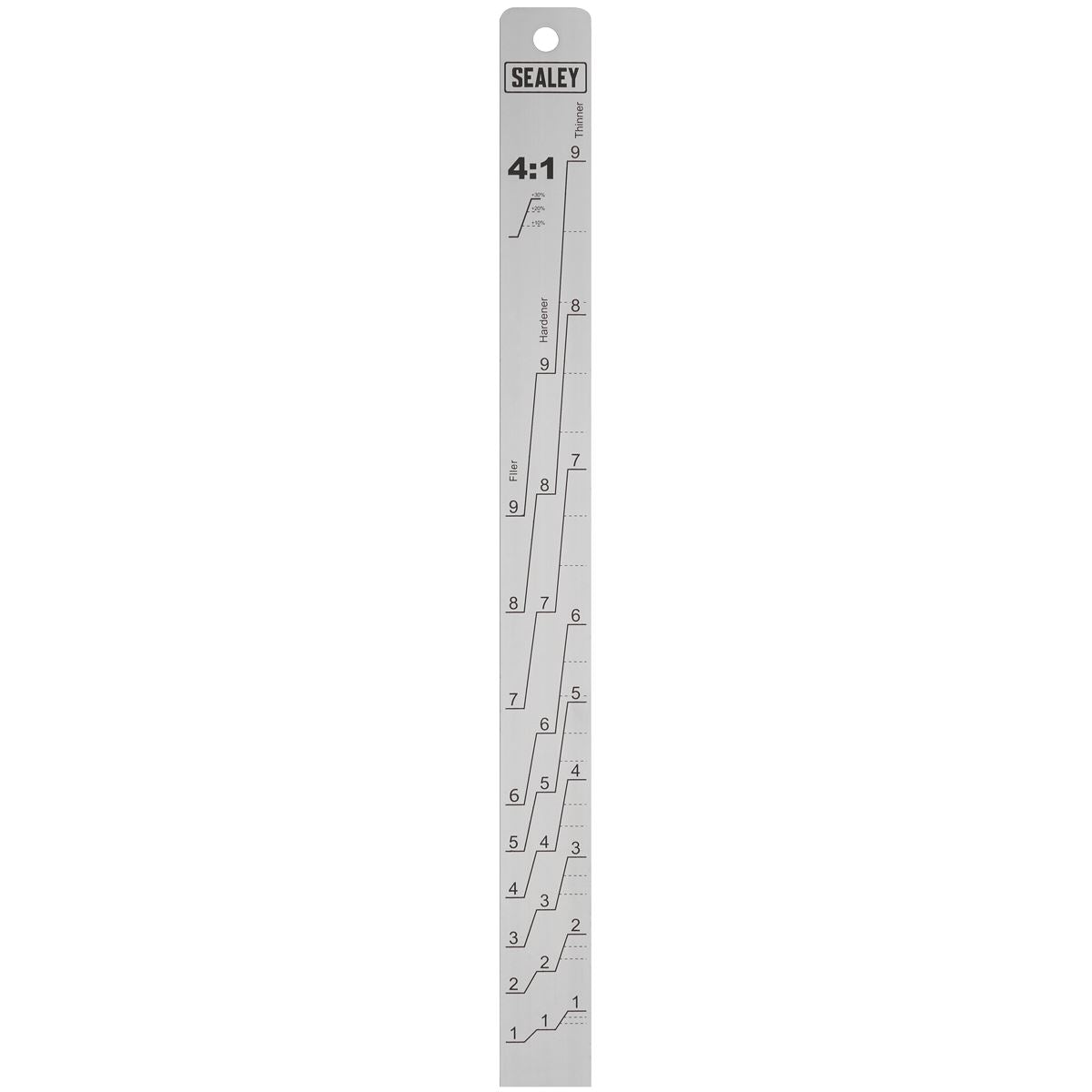 Sealey PA04 Aluminium Paint Measuring Stick 2:1/4:1 Sealey