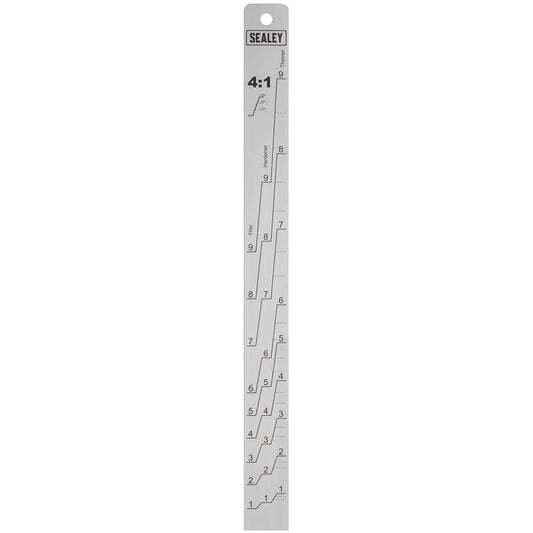 Sealey PA04 Aluminium Paint Measuring Stick 2:1/4:1 Sealey